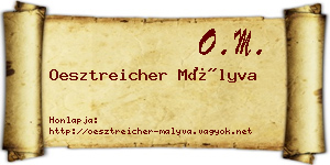 Oesztreicher Mályva névjegykártya